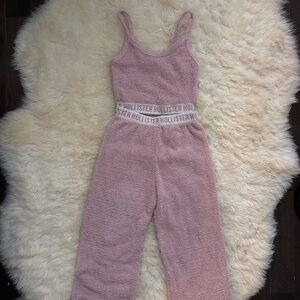 Hollister Light Pink Fluffy Matching Pajama Sleep Set
